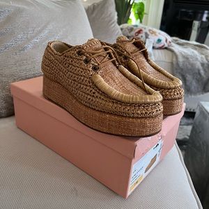 Acne studios rattan platform shoes